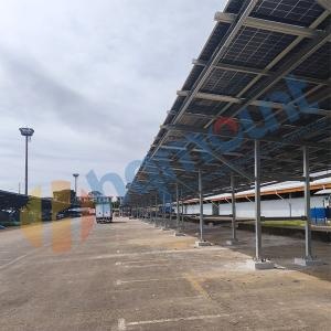 Wiata solarna o dużym prześwicie do komercyjnych miejsc parkingowych, stalowa wiata solarna