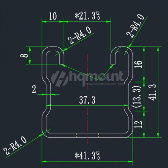 solar ground mount system with U profile steel
