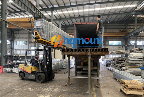 HQ Mount ground mounting steel pallet loading