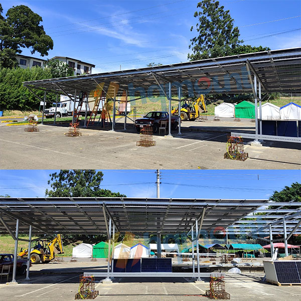Stalowy wiata solarna o mocy 900 kW ukończona w Kostaryce