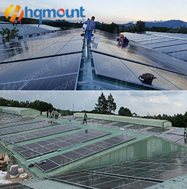 Projekt 5 Mw metalu panele słoneczne na dachu 