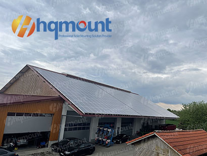 200KW Solarny system montażu na dachu skośnym
